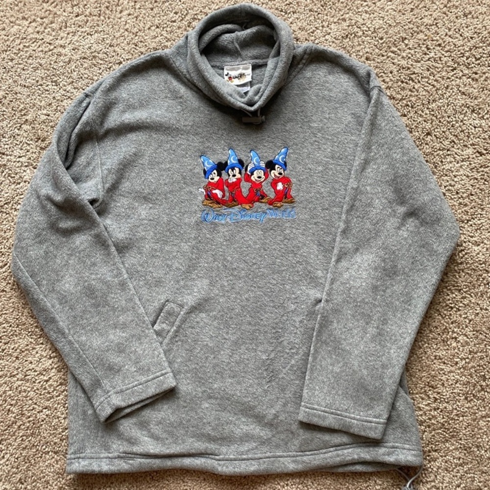 Walt Disney World sorcerer Mickey Mouse fleece pullover  adult small